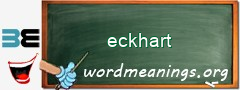 WordMeaning blackboard for eckhart